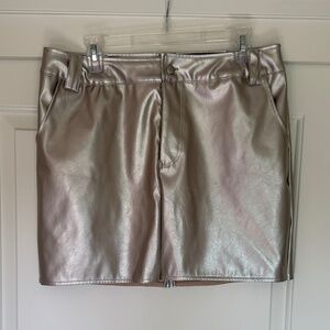 Faux leather skirt